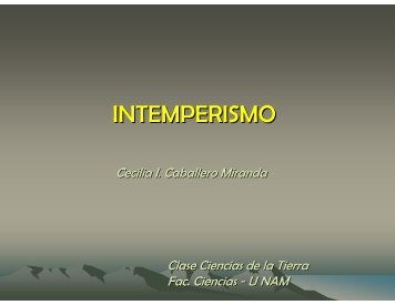 Intemperismo y Erosión