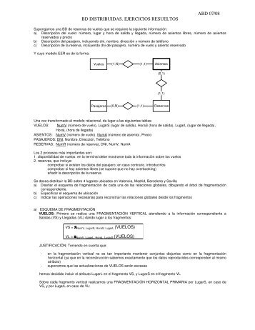 ABD 07/08 BD DISTRIBUIDAS. EJERCICIOS RESUELTOS