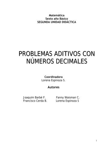 problemas aditivos con números decimales - Clases Particulares de ...