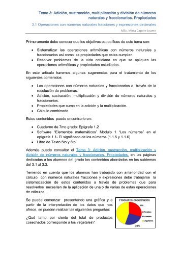 3.1 Operaciones con números naturales fracciones y ... - Matemática