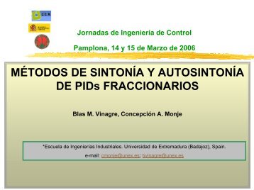 Métodos de Sintonía y Autosintonía de PIDs Fraccionarios