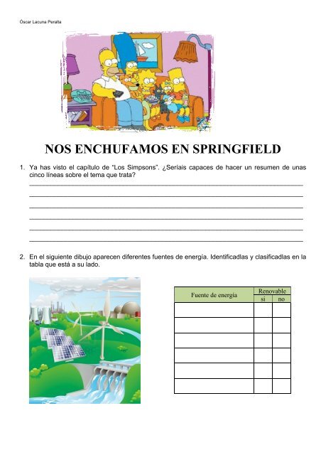 nos enchufamos en springfield - Competencias Básicas