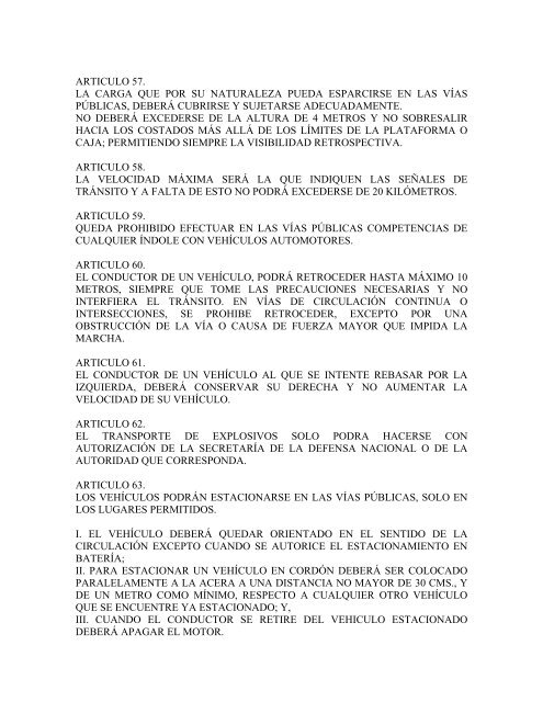 Reglamento de Tránsito Municipal para San Luis de la Paz. 26 ...