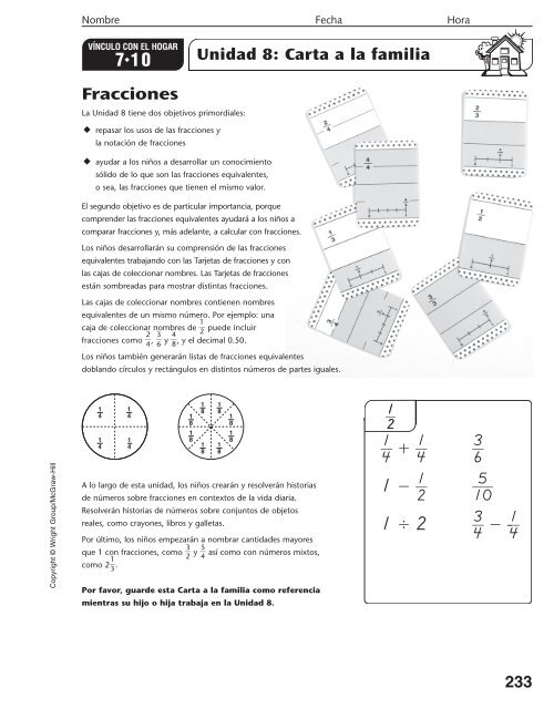 Unidad 8: Fracciones - MHEonline.com