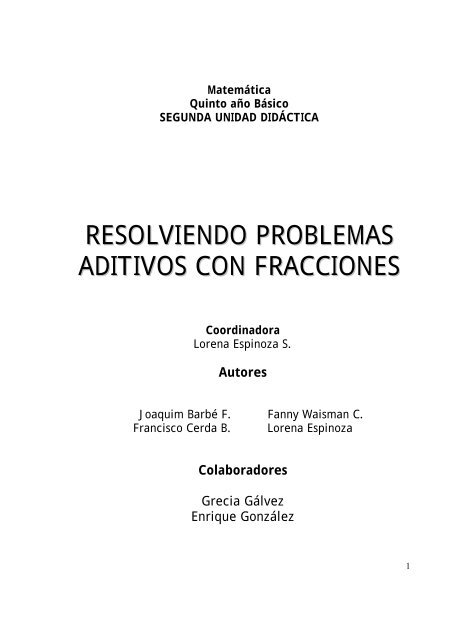 resolviendo problemas aditivos con fracciones - Clases Particulares ...