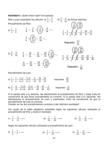 resolviendo problemas aditivos con fracciones - Clases Particulares ...