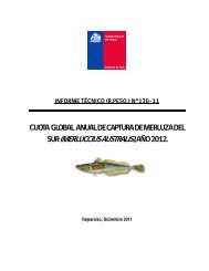 sur (merluccius australis),año 2012. - Subsecretaría de Pesca