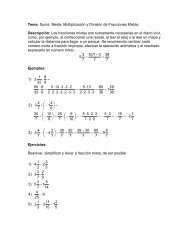 Tema: Suma, Resta, Multiplicación y División de Fracciones Mixtas ...