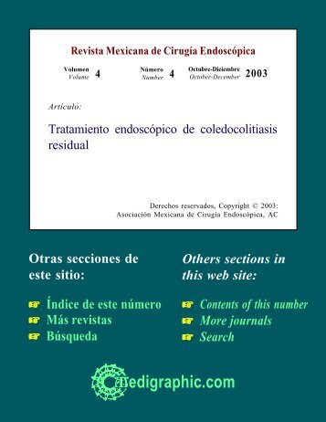 Tratamiento endoscópico de coledocolitiasis residual - edigraphic.com