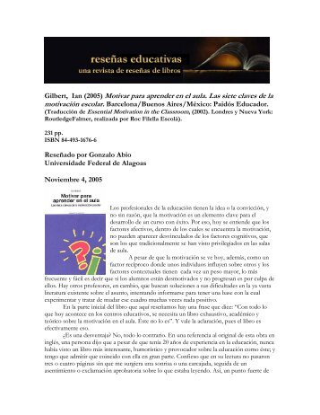 Motivar para aprender en el aula. Las siete ... - Education Review