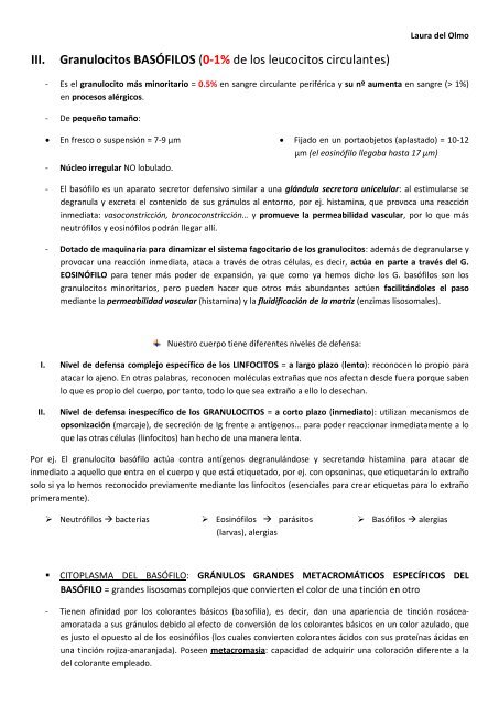 T5. Leucocitos. GRANULOCITOS.pdf - VeoApuntes.com