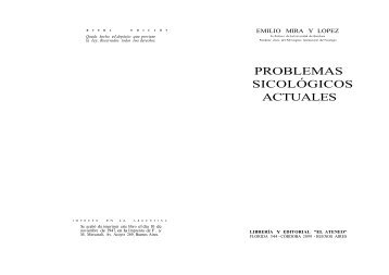 PROBLEMAS SICOLÓGICOS ACTUALES - Psiquiatria.com