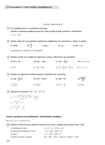 tema3 polinomios. fracciones algebraicas - matesvaldemora