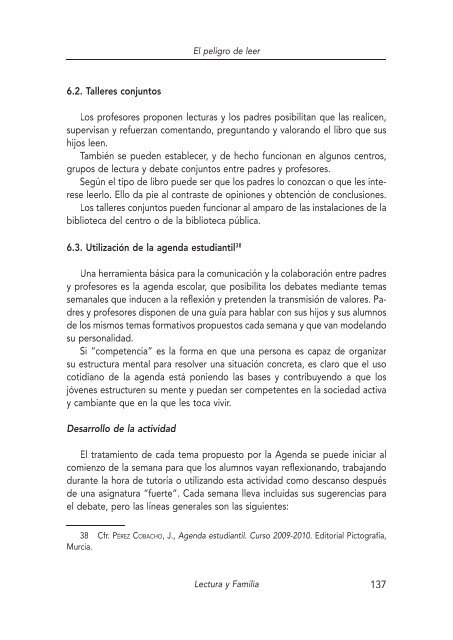 Lectura y familia.indd - Consejo Escolar de la Región de Murcia