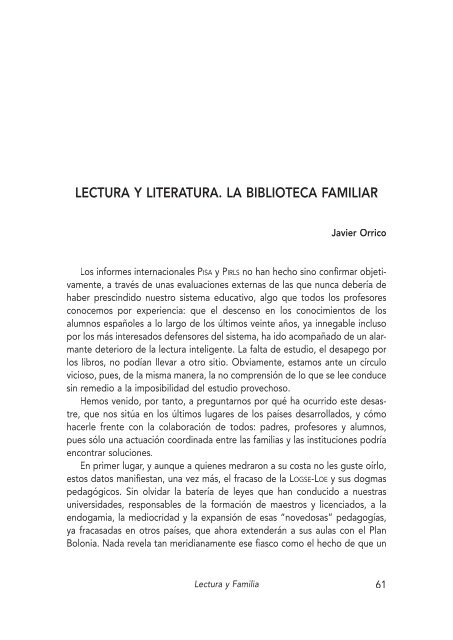 Lectura y familia.indd - Consejo Escolar de la Región de Murcia