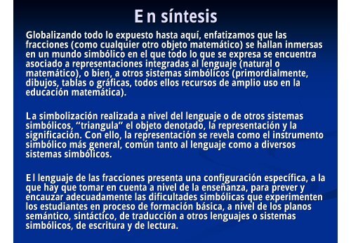 La simbolización de las fracciones - Departamento de Matemática ...