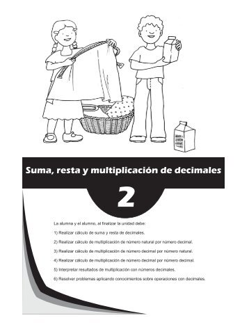 Suma, resta y multiplicación de decimales