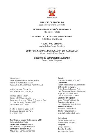 Fracciones y decimales - Ministerio de Educación