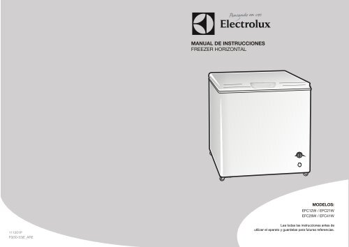 MANUAL DE INSTRUCCIONES FREEZER HORIZONTAL - Electrolux