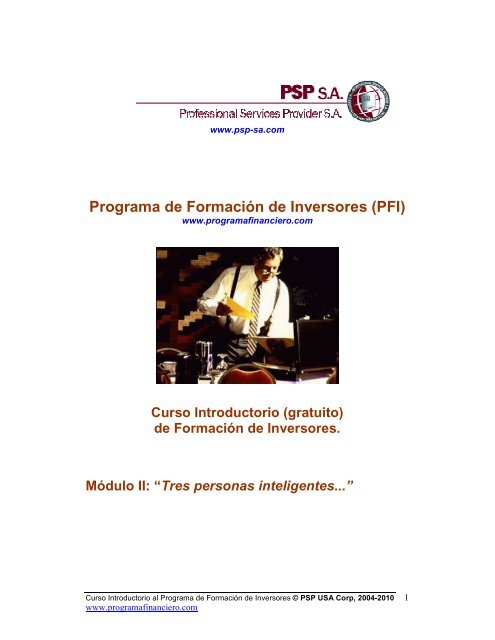 Programa de Formacion de Inversores (PFI)