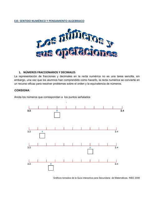 eje: sentido numérico y pensamiento algebraico - Secretaría de ...