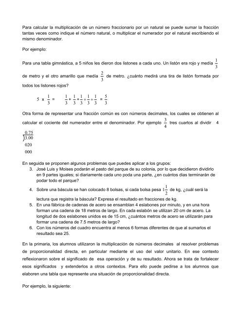 eje: sentido numérico y pensamiento algebraico - Secretaría de ...