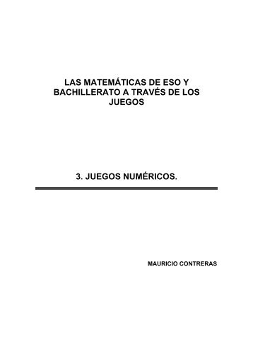 juegos numéricos - mauricio contreras