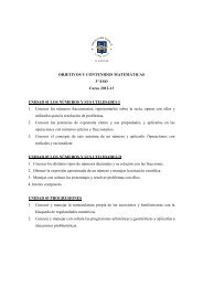 Objetivos Matematicas 3º ESO - Highlands El Encinar