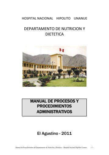 Departamento de Nutrición y Dietética - Hospital Nacional Hipólito ...