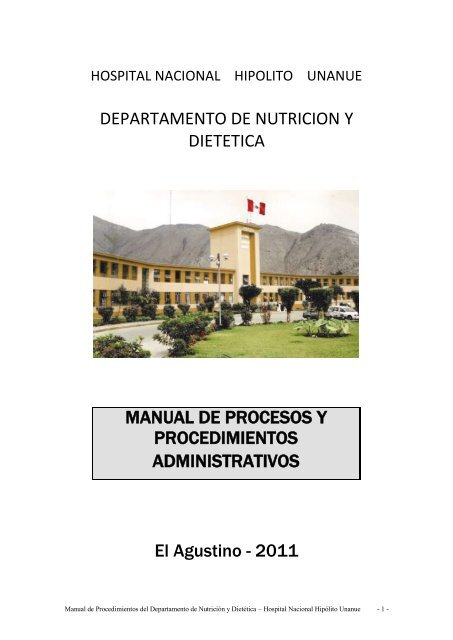 Departamento de Nutrición y Dietética - Hospital Nacional Hipólito ...