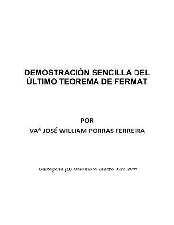 demostración sencilla del último teorema de fermat - Planeta Sedna