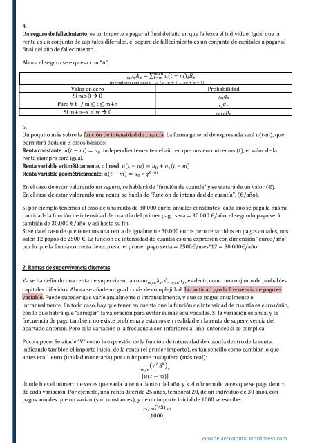 MATEMÁTICA ACTUARIAL VIDA