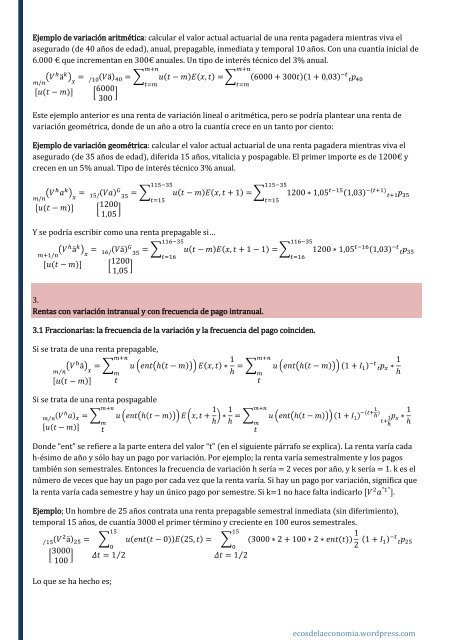 MATEMÁTICA ACTUARIAL VIDA