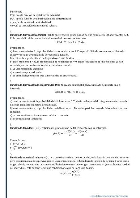 MATEMÁTICA ACTUARIAL VIDA