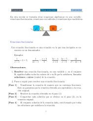 Ecuaciones Otras ecuaciones Contenidos En esta sección se ...