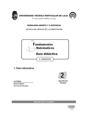 Fundamentos Matemáticos Guía didáctica - Universidad Técnica ...