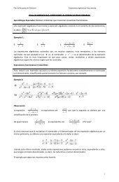 Expresiones algebraicas fraccionarias - Liceo Marta Donoso Espejo