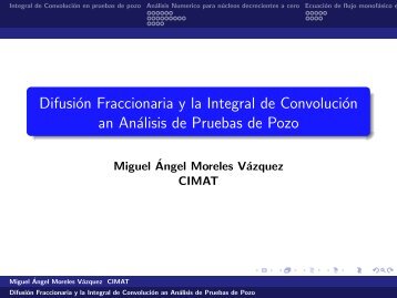 Difusión Fraccionaria y la Integral de Convolución an Análisis de ...