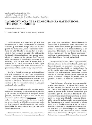 texto completo publicado de la conferencia - Real Academia de ...