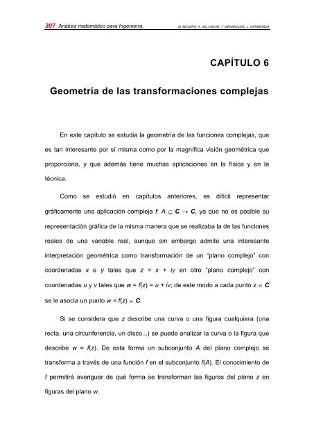 Capitulo 6 Geometria De Las Transformaciones Complejas