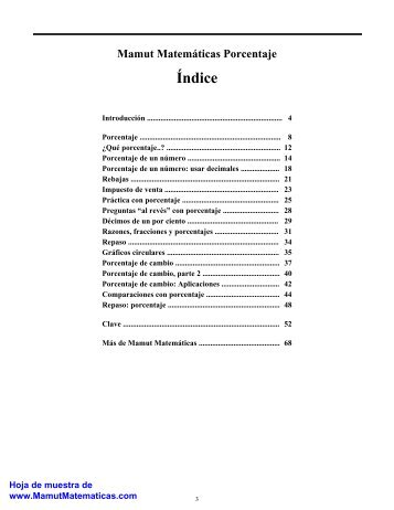 Mamut Matematicas Porcentaje Cuaderno - Mamut matemáticas