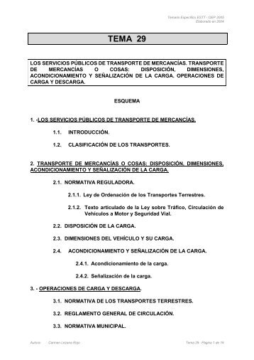 TEMA 29 - Dirección General de Tráfico