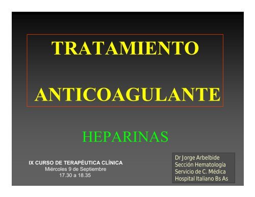 HEPARINAS - Meducar