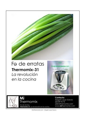 Fe de erratas e - Thermomix