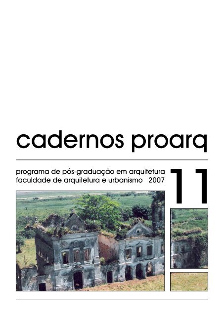 Cadernos PROARQ - 11 - Proarq - UFRJ