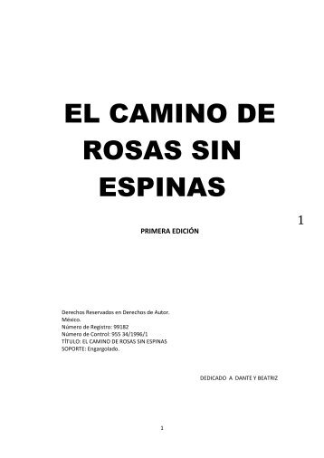 EL CAMINO DE ROSAS SIN ESPINAS - Librosamerico.com