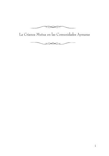 La Crianza Mutua en las Comunidades Aymaras - Pratec