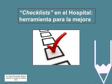 Checklists” En El Hospital: Herramienta Para La Mejora