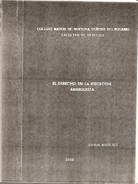 El derecho en la ideología anarquista - cilep