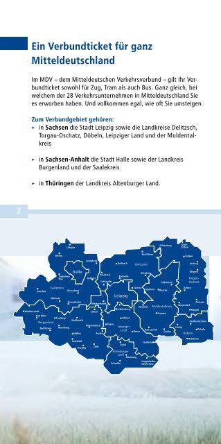 Verbundtarif Übersicht für ganz Mitteldeutschland